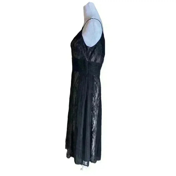 LOFT Illusion Lace Slip Dress Size 8 Black LOFT - Picture 2 of 10
